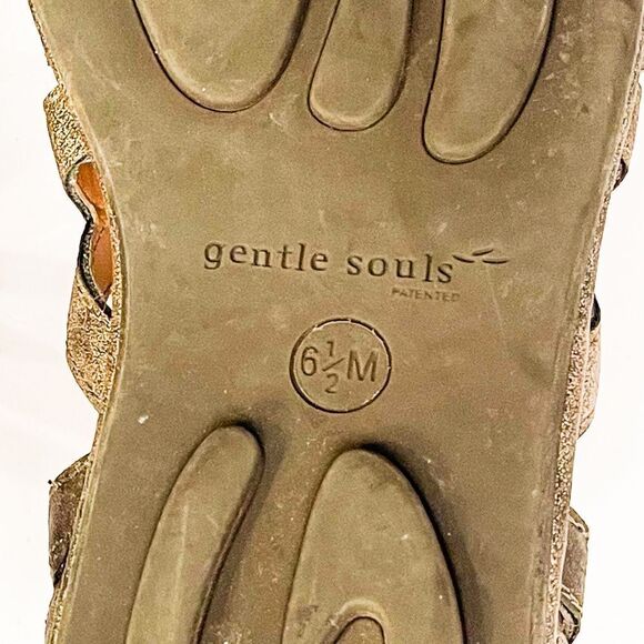 🍋 Gentle Souls by Kenneth Cole Break My Heart Gladiator Sandals in Bronze 6.5 - Picture 6 of 6